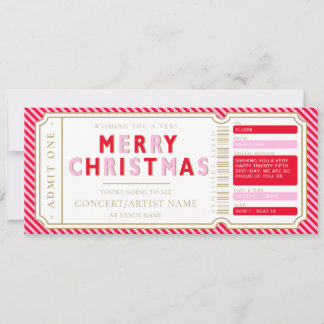 Invitación Vale de regalo de entrada para concierto de Navida
