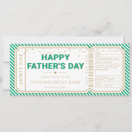 Invitación Vale de regalo de entrada para concierto del Día d