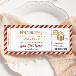 Invitación Vale de regalo del Polo Norte de Navidad de Papá N