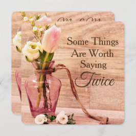 Invitación "Vale la pena decirlo dos veces": Boda invita a re