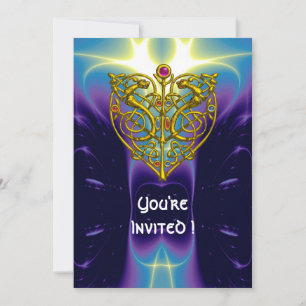 Invitación VALENTÍN HIPER azul púrpura