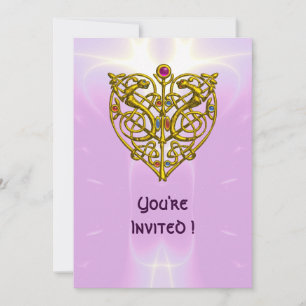Invitación VALENTÍN HIPER rosa claro púrpura