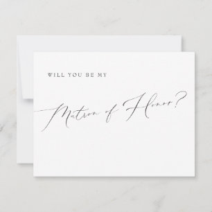 Invitación ValENTINA Classic Script Matron of Honor Propuesta