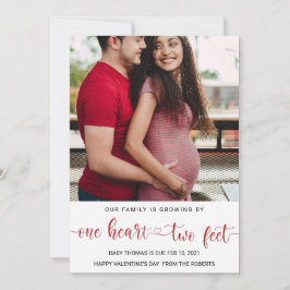 invitación valentina del embarazo del bebé corazón