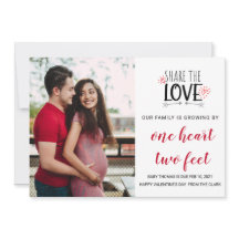 invitación valentina/embarazo corazón de amor