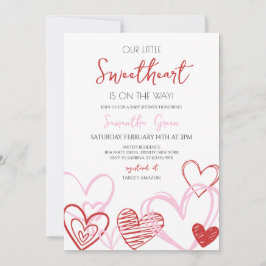 Invitación Valentine Baby Shower