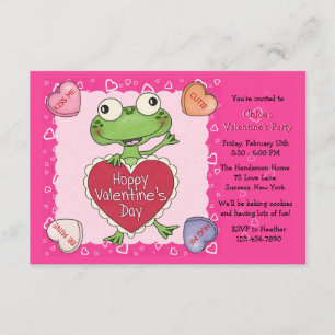 Invitación Valentine Candy Corre al Fiesta de San Valentín