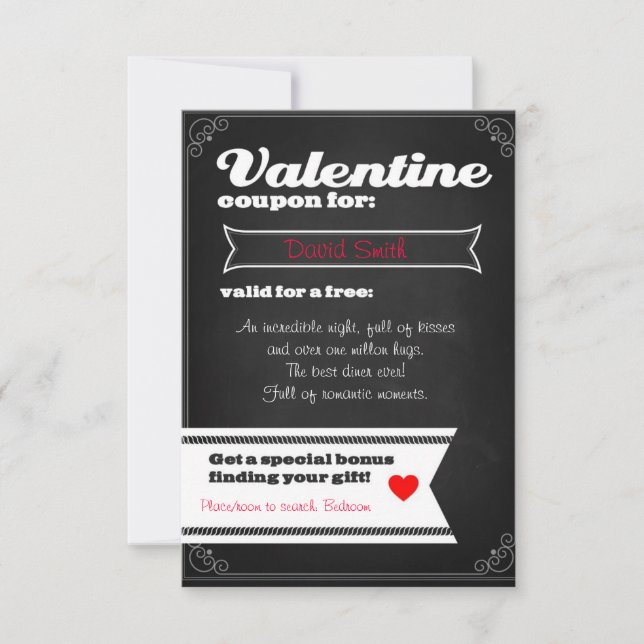 Invitación Valentine free coupon (Anverso)