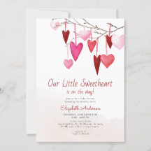 Valentine Little Squerido Chica Rosa Baby Shower