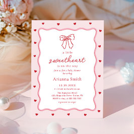 Invitación Valentine Little Sweetheart Baby Shower Invitation