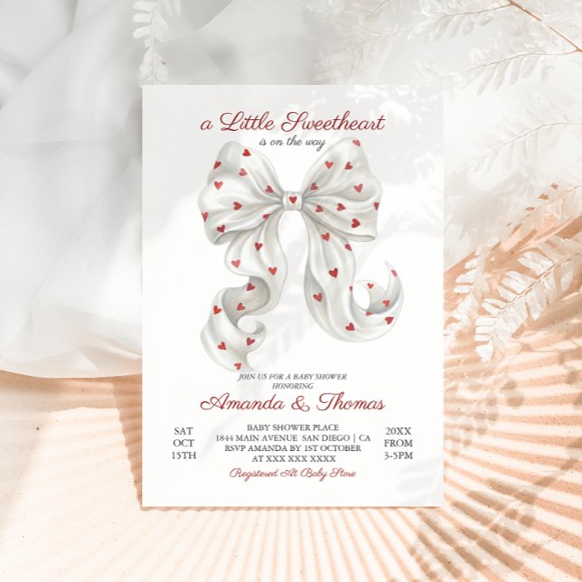 Invitación Valentine Little sweetheart Boy Girl Baby Shower (Subido por el creador)