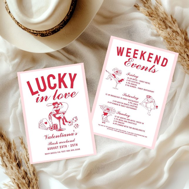 Invitación Valentine lucky bachelorette in love party (Subido por el creador)