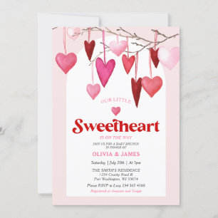 Invitación Valentine Pequeño Cariño Está En Camino De Bebé