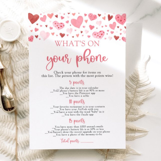 Invitación Valentine qué hay en tu juego de Baby Shower para  (Subido por el creador)
