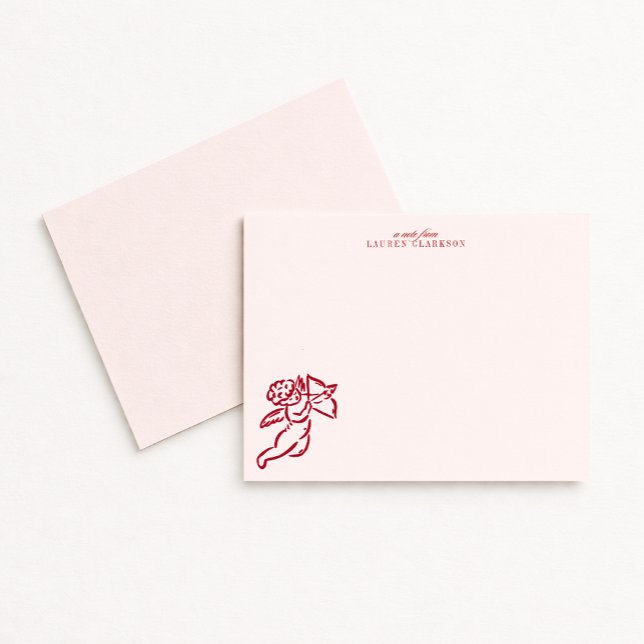 Invitación Valentine’s Day Cupid Note Card (Subido por el creador)