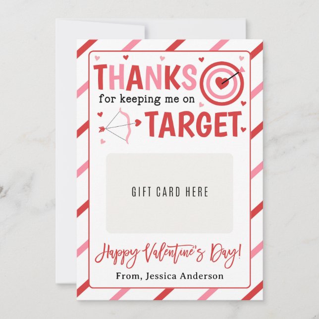 Invitación Valentine Teacher Appreciation Gift Card Holder (Anverso)
