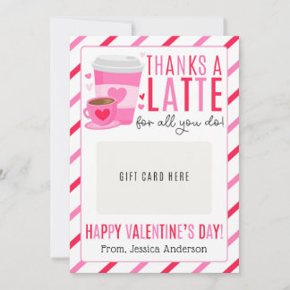 Invitación Valentine Teacher Appreciation Gift Card Holder