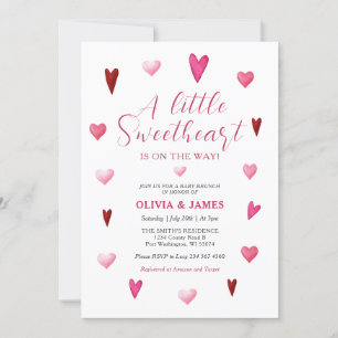 Invitación Valentine Un Pequeño Cariño Baby Shower