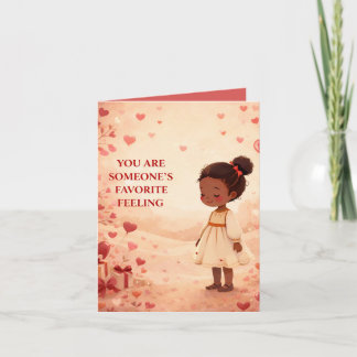 Invitación Valentine's Day African American Greeting Card