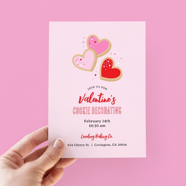 Invitación Valentine's Day Cookie Decorating Party (Subido por el creador)