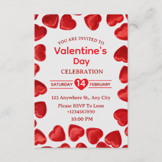 Invitación Valentine's Day Invitation Card