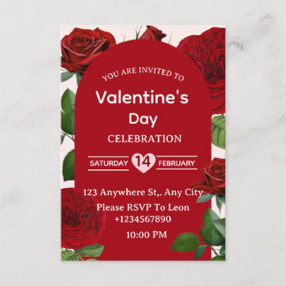 Invitación Valentine's Day Invitation Card