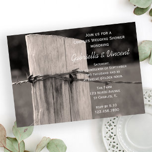 Invitación Valla Rural Coral de Parejas de Campo Ducha de Mat
