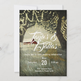 Invitación Valle del Granero Rojo, Diseño de Granja Rústica
