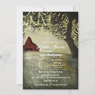 Invitación Valle del Granero Rojo, Diseño de Granja Rústica