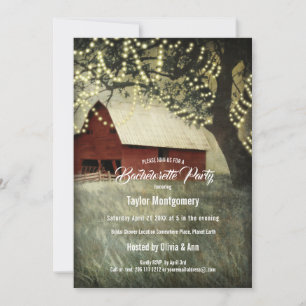 Invitación Valle Red Barn, Diseño de granja rústica