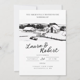 Invitación Valley View Farm Massachusetts Diseño de Recinto P