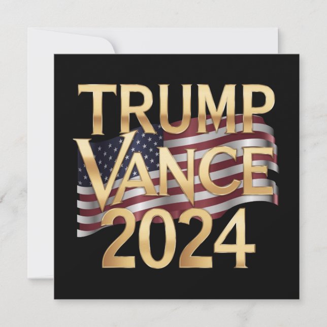 Invitación Valores conservadores de Trump Vance 2024, Pegatin (Anverso)
