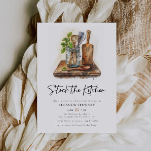Invitación Valores Rusticos La Ducha De La Cocina Bridal