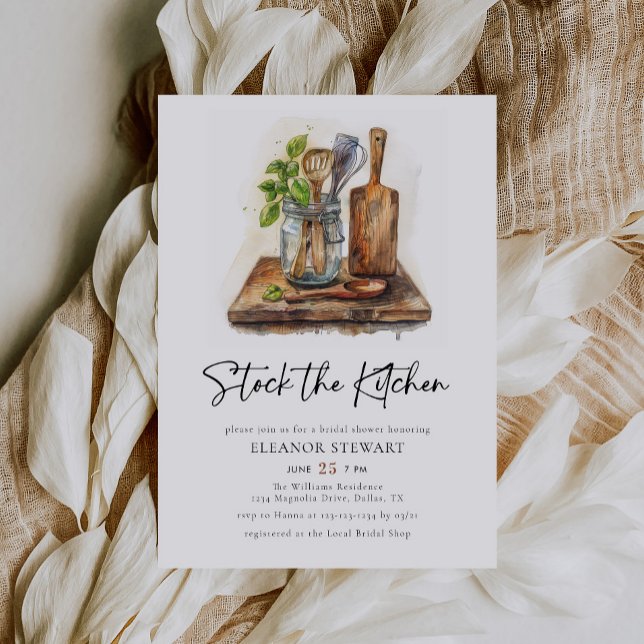 Invitación Valores Rusticos La Ducha De La Cocina Bridal (Subido por el creador)