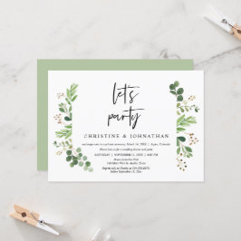Invitación Vámonos de fiesta, Celebración de Elopement de Bod