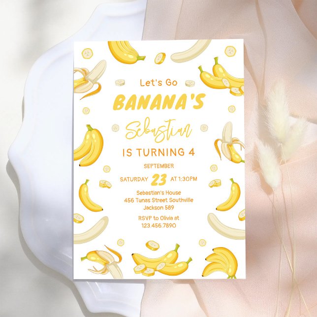 Invitación Vámonos Fiesta de Cumpleaños del Mono Tropical Ban (Subido por el creador)