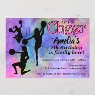 Invitación ¡Vamos a alentar! - Fiesta de cumpleaños para las 