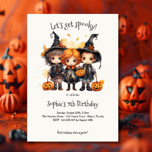 Invitación ¡Vamos a asustar! Fiesta de cumpleaños infantil es