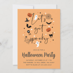 Invitación Vamos a asustar fiesta de Halloween