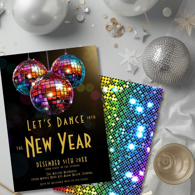 Invitación Vamos a bailar disco Año Nuevo (Subido por el creador)