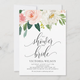 Invitación Vamos a bañar a la novia en Rubor Floral Bridal Sh