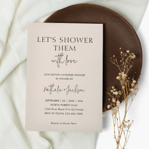 Invitación Vamos a bañarlos con amor Boho Shower Bridal
