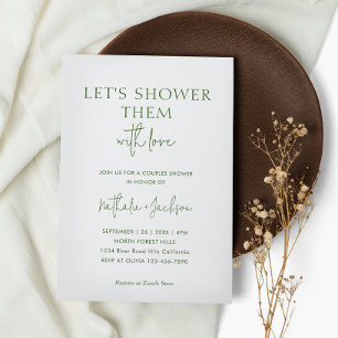 Invitación Vamos a bañarlos en verde   Novia de ducha de pare