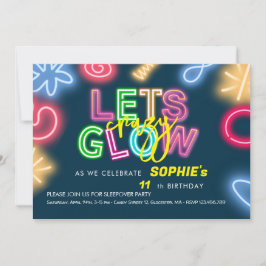 Invitación Vamos a brillar de locura fiesta de cumpleaños lás