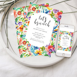 Invitación Vamos a Brunch Brunch del Día de la Madre con Fl