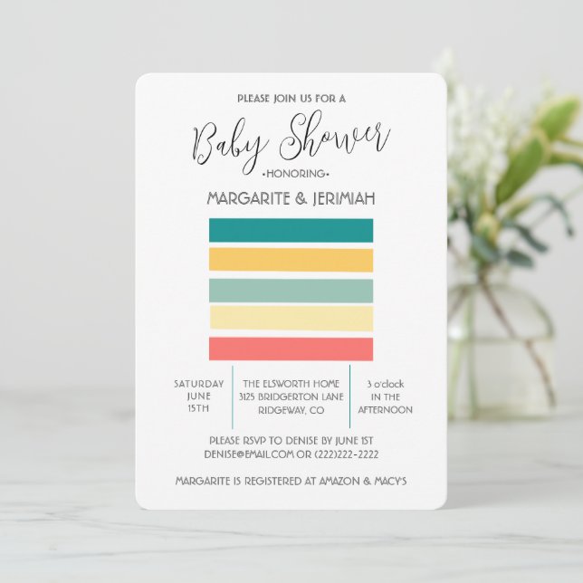 Invitación Vamos a buscar playa (Anverso de pie)