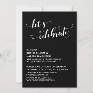 Invitación Vamos a Celebrar Corazones Guión Recepción Negra