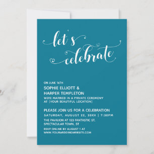 Invitación Vamos a Celebrar Corazones Guión Recepción Verde A