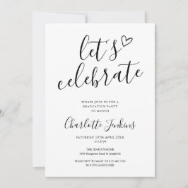 Invitación Vamos a Celebrar Fiesta de Graduación del Corazón 