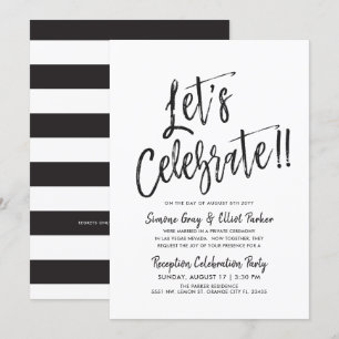 Invitación Vamos a Celebrar   Fiesta después de la boda